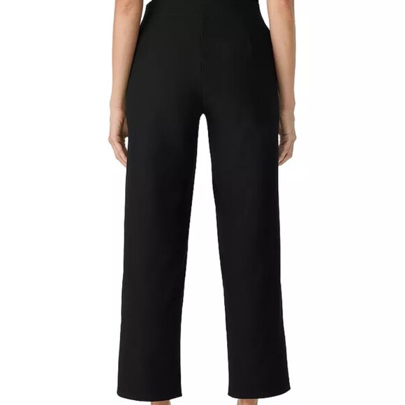 Eileen Fisher Washable Stretch Crepe Straight Leg Pants in Black -  Size 8 - Picture 3 of 11